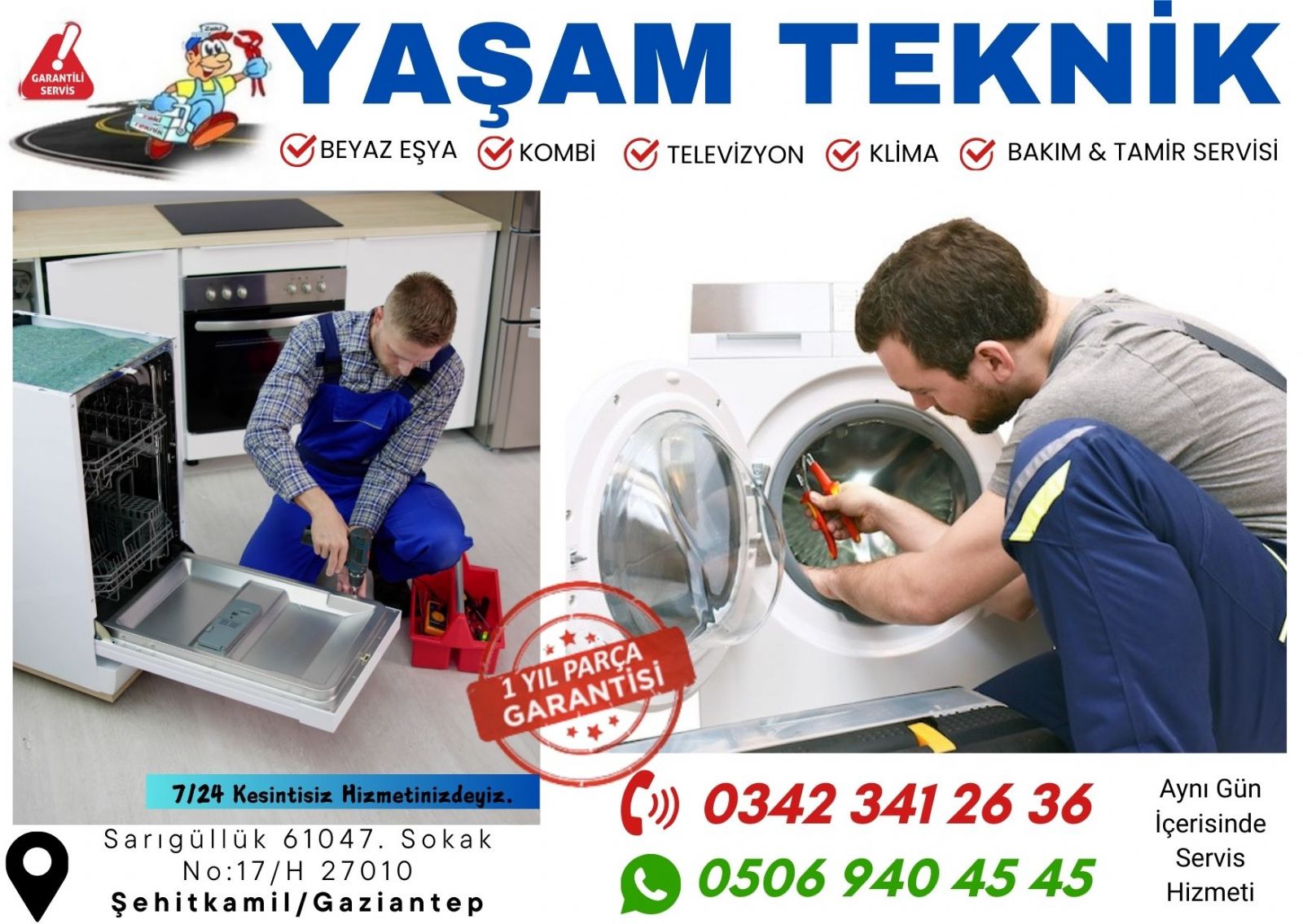 Gaziantep Bosch Beyaz Eşya Servisi